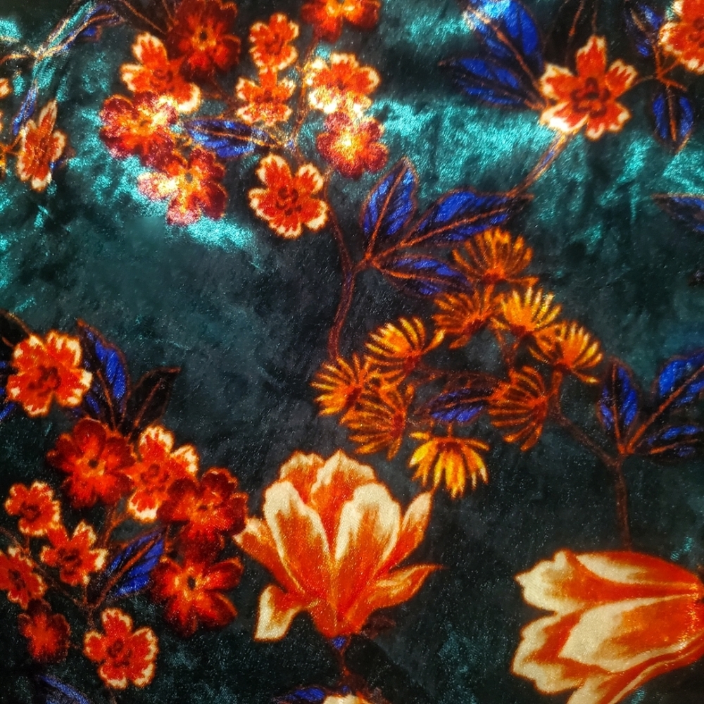 FOREVER 21 velvet floral dress - Picture 4 of 11